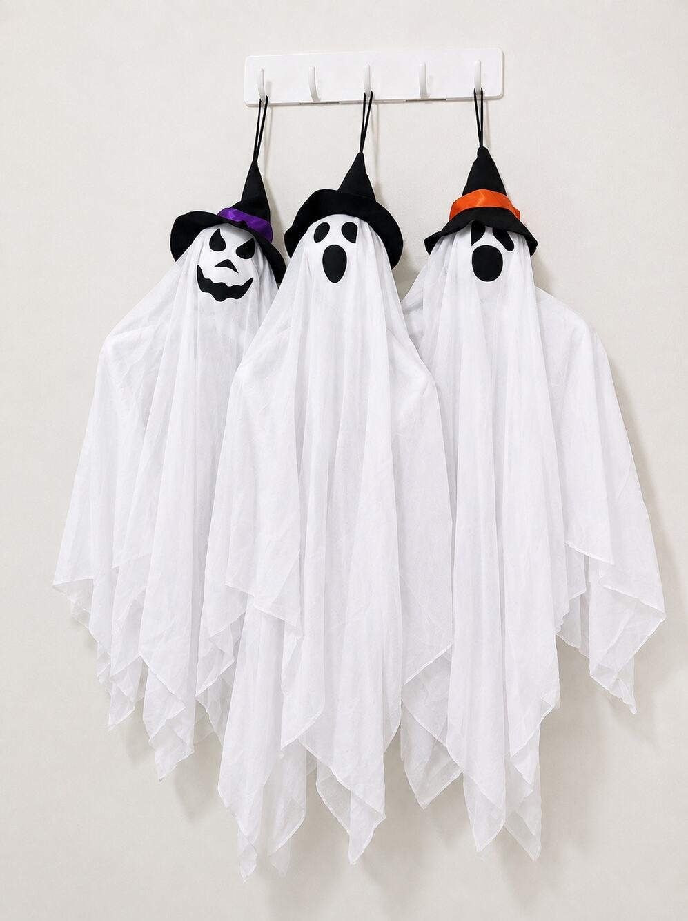 3 Pc Halloween Hanging Ghost Witch Decorations Indoor Outdoor Spooky Decor